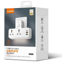 LDNIO SC2311 - شريط مقبس الطاقة للشحن السريع