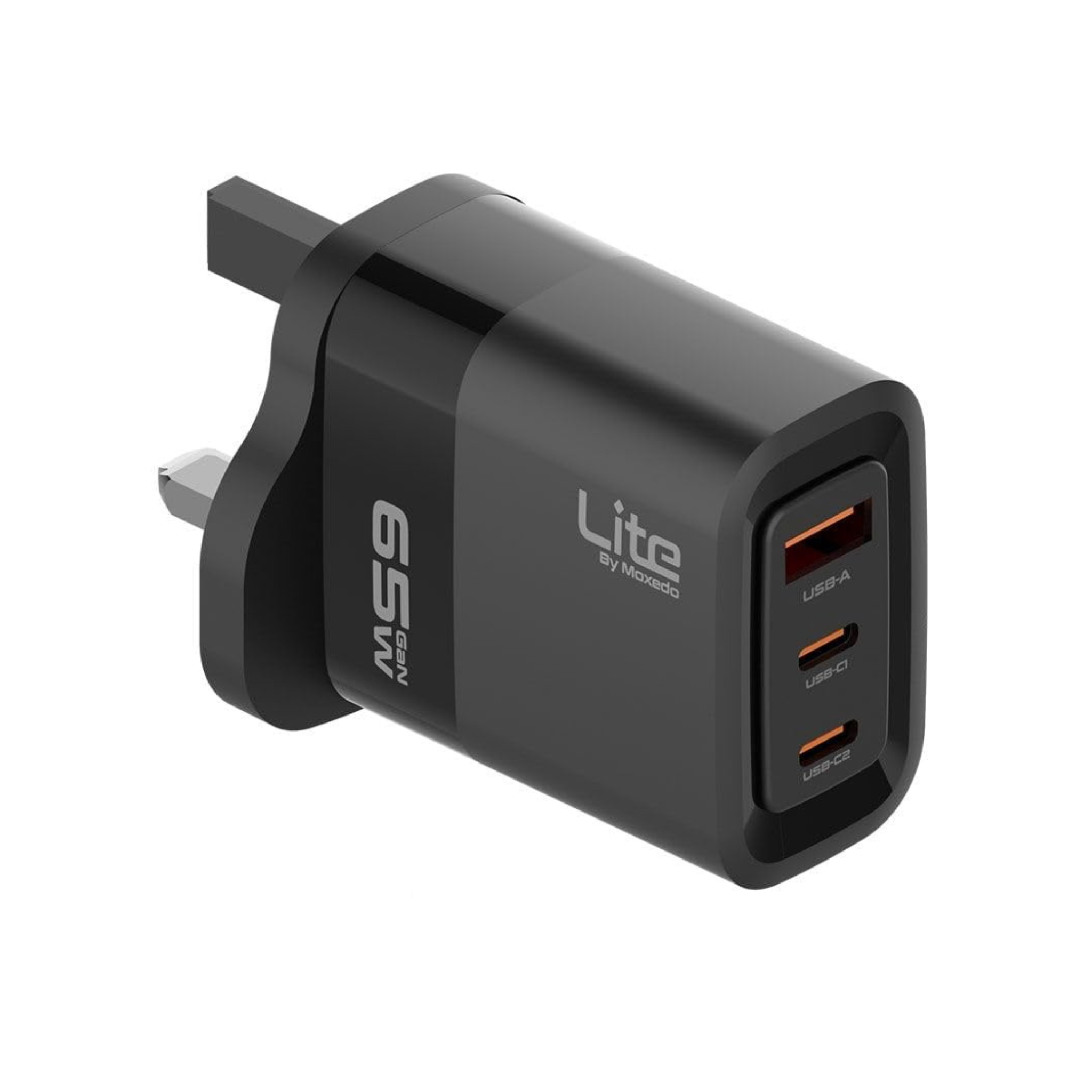 Moxedo Lite 65W GaN Charger Dual USB-C Port / 1 USB-A Port Fast Charging PD 3.0