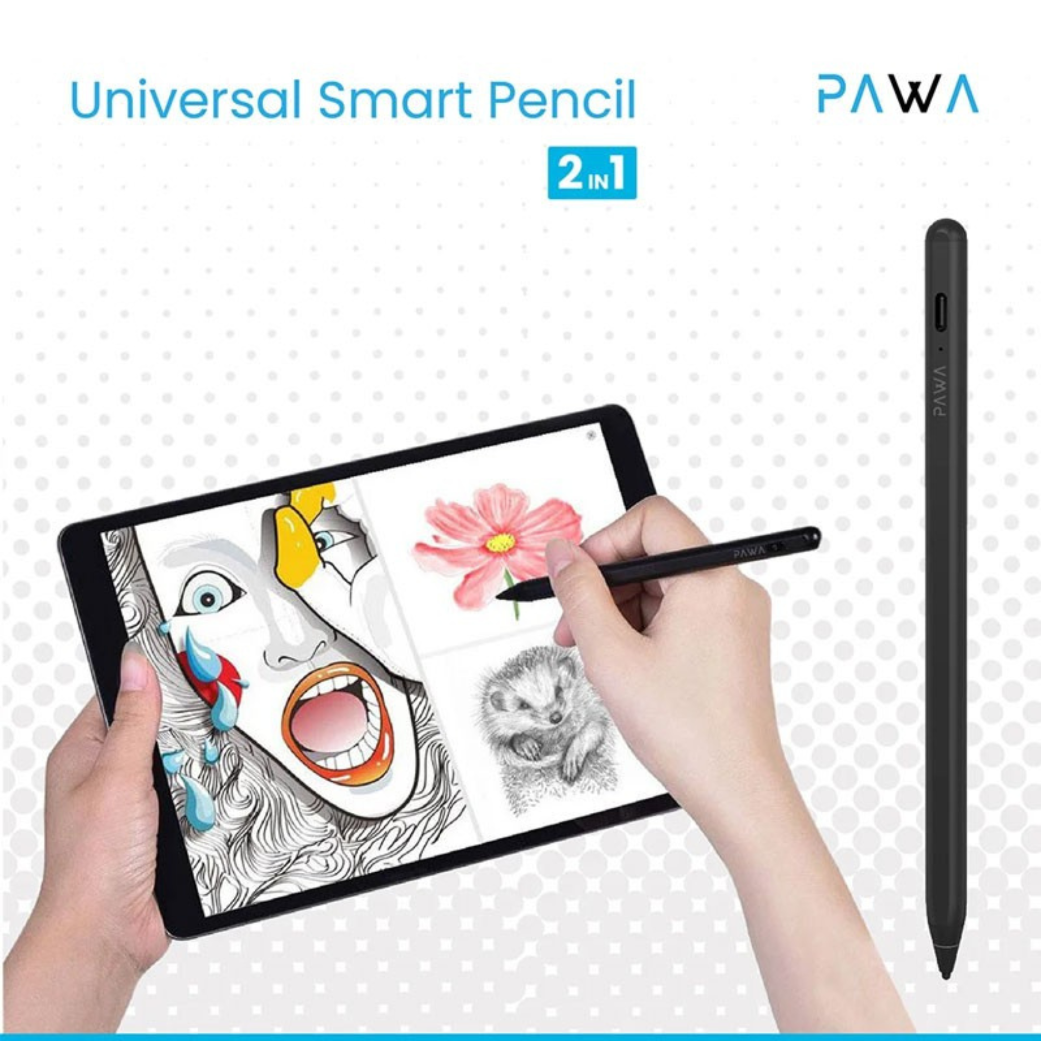 Pawa El Lapiz 2 IN 1 Universal Smart Pencil / Palm Rejection / Universal Stylus Pen