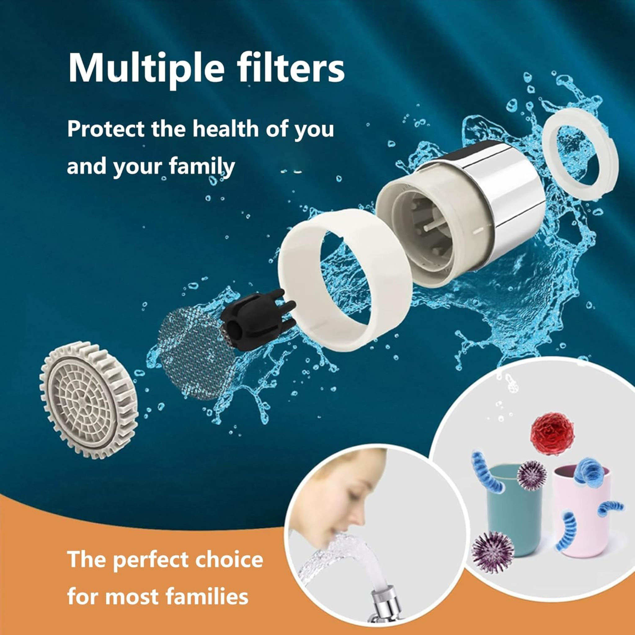 1080° Rotation Faucet Aerator Splash Filter Tap Water Extender Nozzle