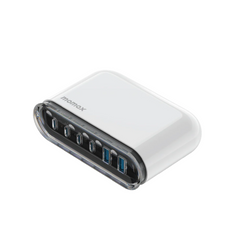 شاحن Momax 1-Charger Flow Plus PD 120W 6 منافذ GaN لسطح المكتب