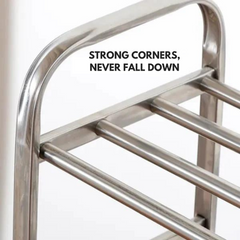4 Layer Stainless Steel Shoe Rack