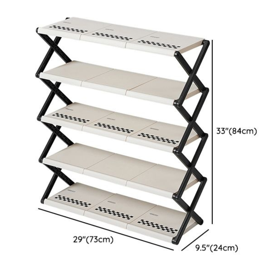 5 Layer Shoe Rack, Foldable Shoe Cabinet for Entryway