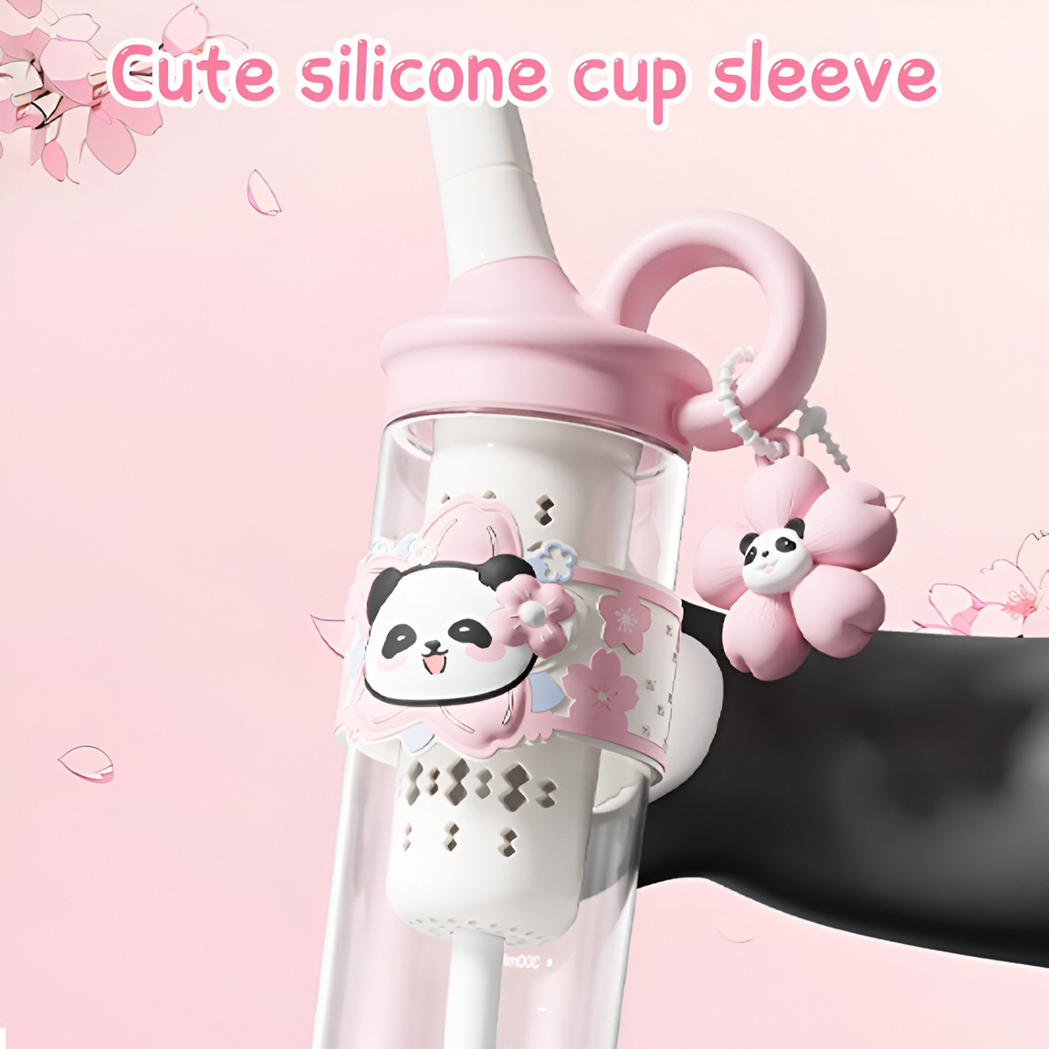 Diller 850ML Pink Bear Plastic Water Bottle for Girls