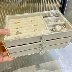 Jewelry Organizer Box, Multi-layer Jewelry Storage Holder with Drawers Jewelry Organizer Box, Multi-layer Jewelry Storage Holder with Drawers