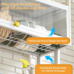 Dish Rack with Cover - Over The Sink Kitchen Dish Drying Rack