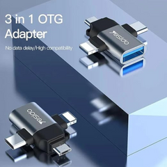Yesido GS15 3 IN 1 USB To USB Type C Micro Lightning OTG Adapter Yesido GS15 3 IN 1 USB To USB Type C Micro Lightning OTG Adapter