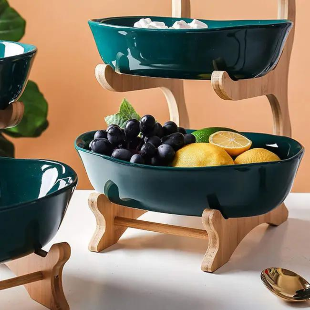 3 Layer Creative Modern Fruit Serving Bowl, Snack Plate, Dried Nuts Basket
