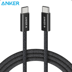 كابل شحن سريع Anker Zolo USB-C إلى USB-C مضفر من النايلون ومقاوم للأوساخ  كابل شحن سريع Anker Zolo USB-C إلى USB-C مضفر من النايلون ومقاوم للأوساخ