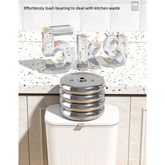 9 Liter Wall Mounted Kitchen Trash Bin, Hanging Waste Bin with Lid