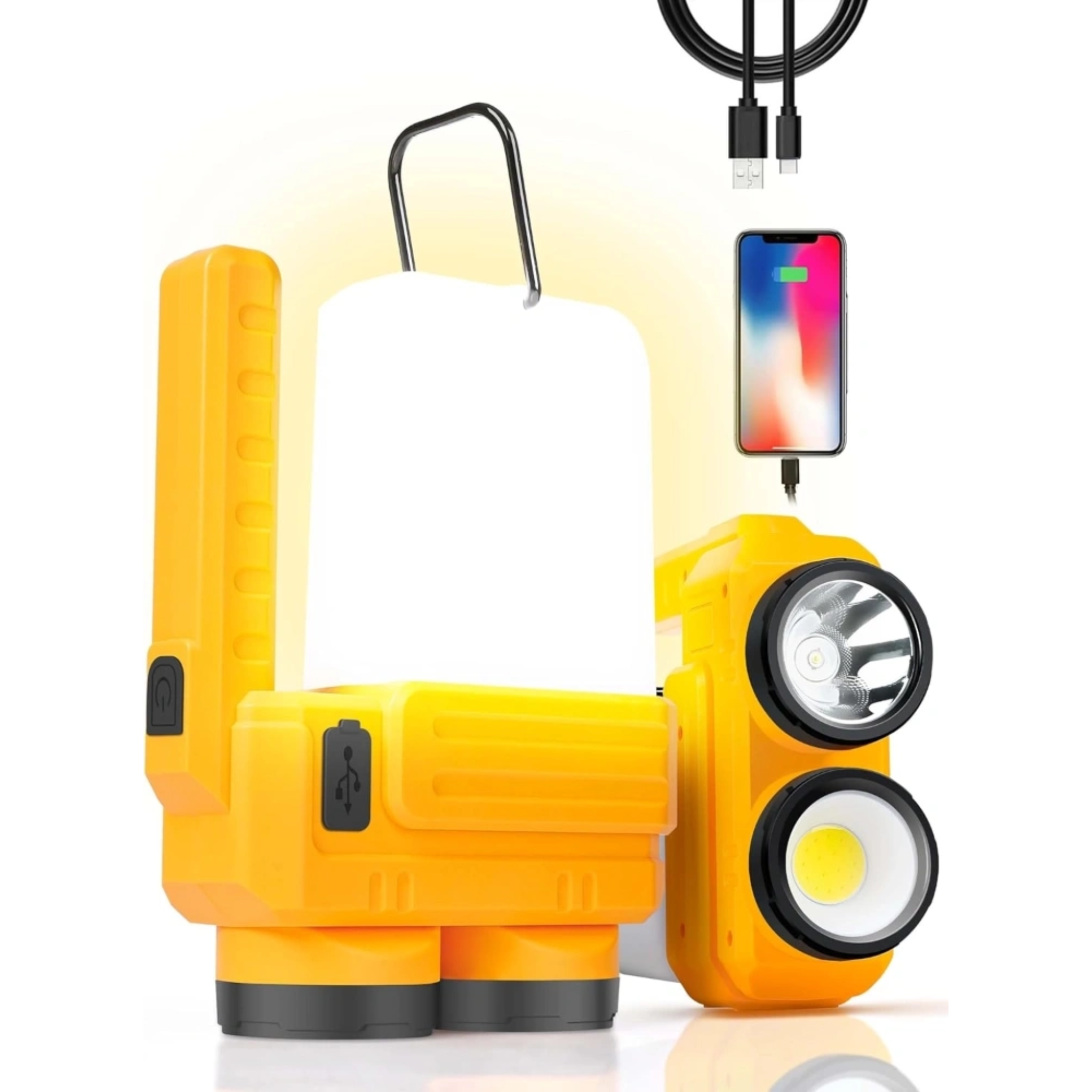 3 IN 1 Multifunctional Rechargeable Camping Lantern with Flashlight