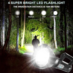 Rechargeable High Power Long Shot Spotlight Flashlight with Tripod Stand
