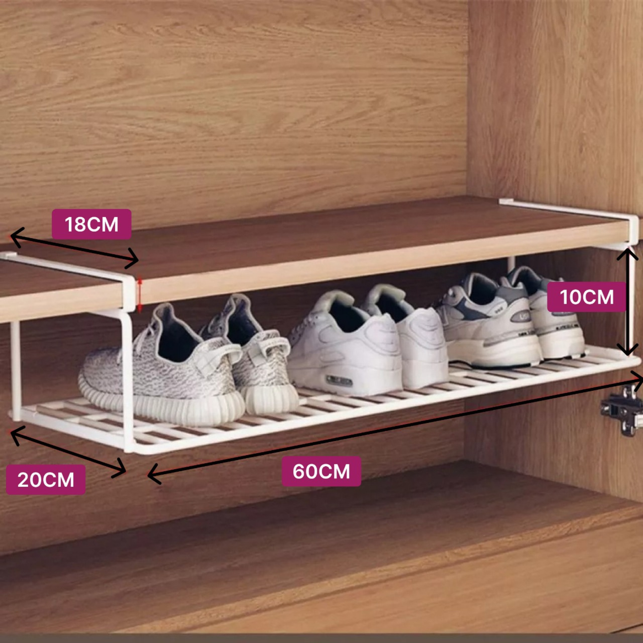 Bottom Hanging Layered Partition Shoe Rack