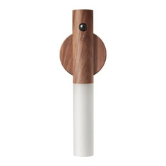 Wall Mounted Rechargeable Motion Sensor Night Lamp, Magnetic Induction Wooden Design Light