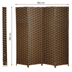 4 Panel Room Divider, Folding Privacy Screen, Freestanding Partition