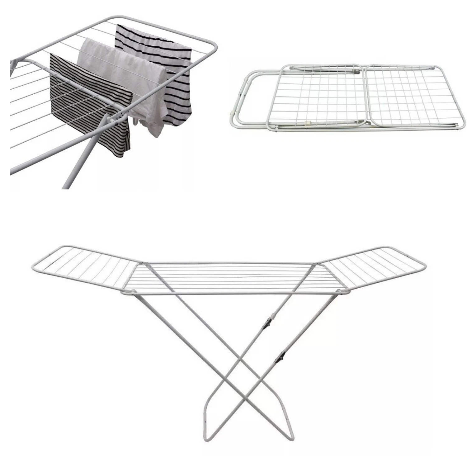 Folding Clothes Drying Airer With 16 Kg Load Capacity and 14 Meter Drying Space