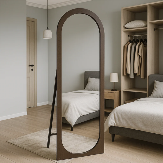 Vertical Standing Mirror with Wooden Frame 40 x 155 cm