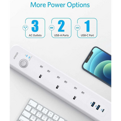 موزع الطاقة Anker PowerExtend 6 في 1 - أبيض A9136K21  موزع الطاقة Anker PowerExtend 6 في 1 - أبيض A9136K21