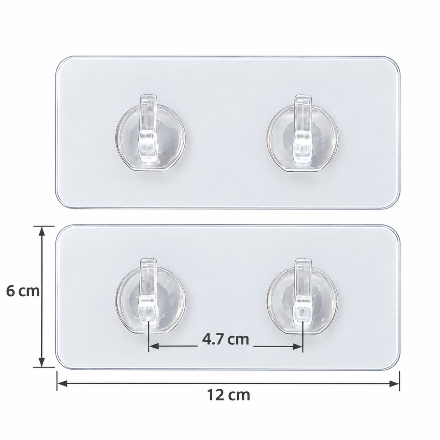 Double Hooks Self Adhesive Wall Mounted Sticky Strip