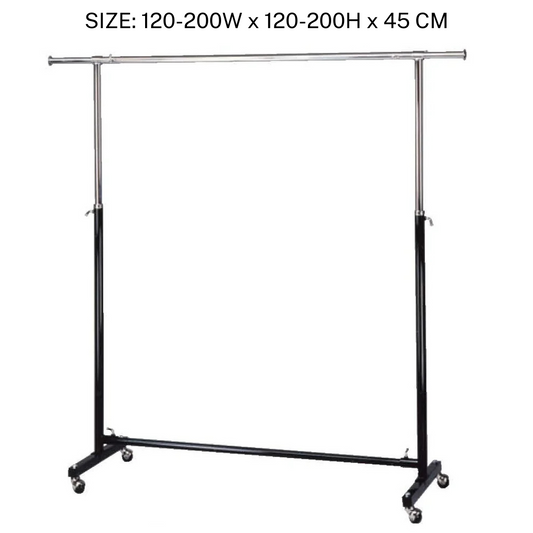 Heavy Duty Garment Display Racks for Shops & Boutique - Chrome Plated Clothes Hanging Rack Silver A