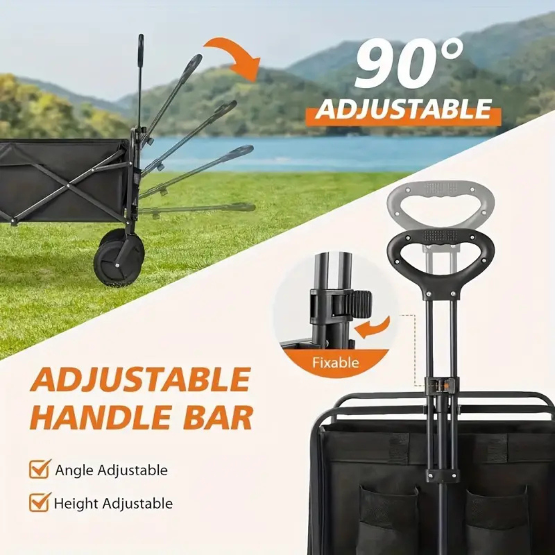 Folding Wagon Trolley Cart for Outdoor Picnic & Camping