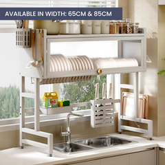 Dish Rack with Cover - Over The Sink Kitchen Dish Drying Rack