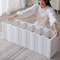 Multi-Layer Folding Premium Shoe Display Cabinet, Collapsible Telescopic Shoe Rack with Doors