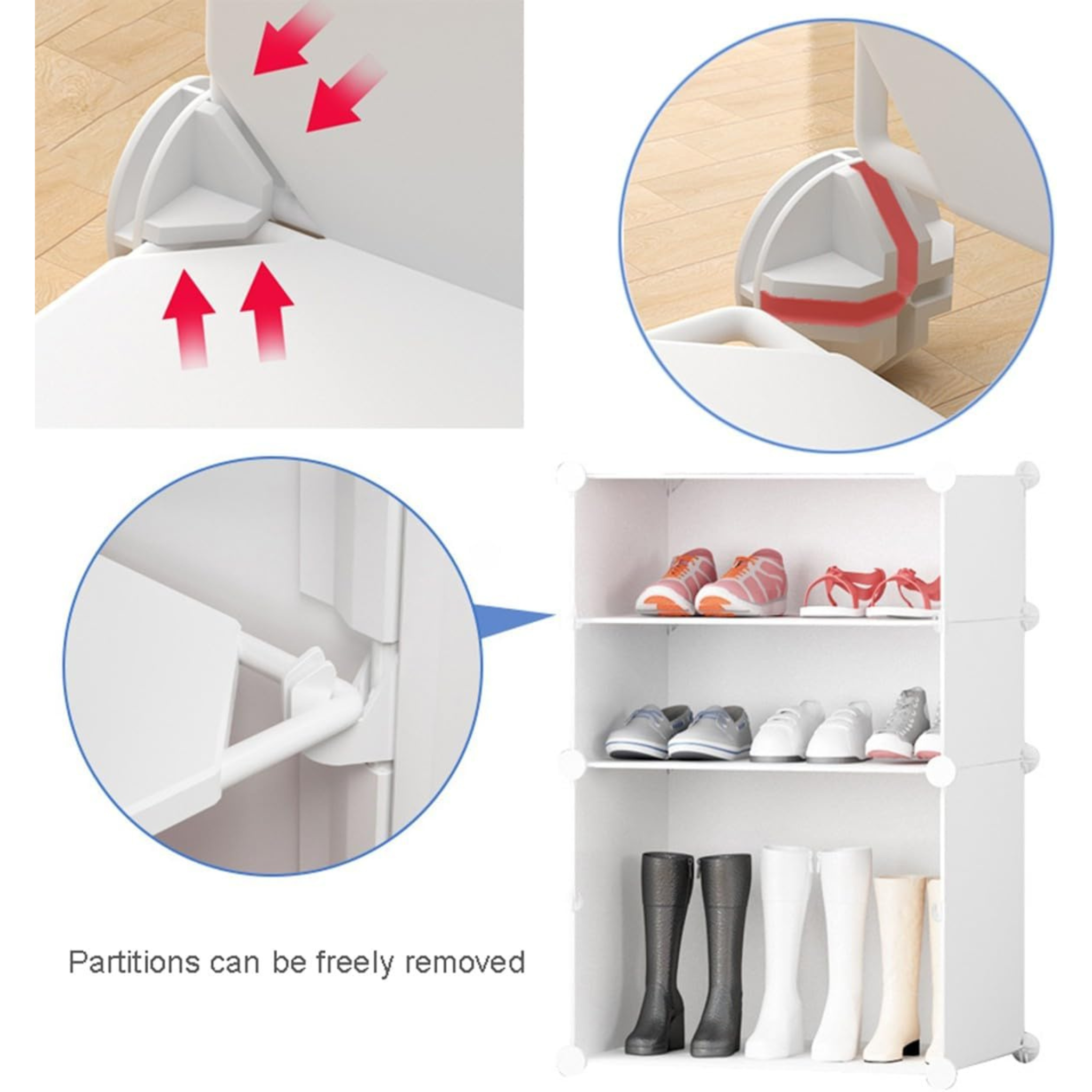 Dustproof Hallway Shoe Rack with Multifunctional Top Shelf