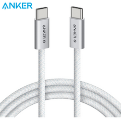 كابل شحن سريع Anker Zolo USB-C إلى USB-C مضفر من النايلون ومقاوم للأوساخ  كابل شحن سريع Anker Zolo USB-C إلى USB-C مضفر من النايلون ومقاوم للأوساخ