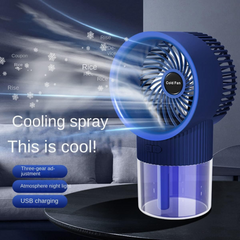 Personal Mini Desk Fan with Water Tank and Mist Spray, USB Rechargeable Cooling Fan and Air Humidifier Personal Mini Desk Fan with Water Tank and Mist Spray, USB Rechargeable Cooling Fan and Air Humidifier