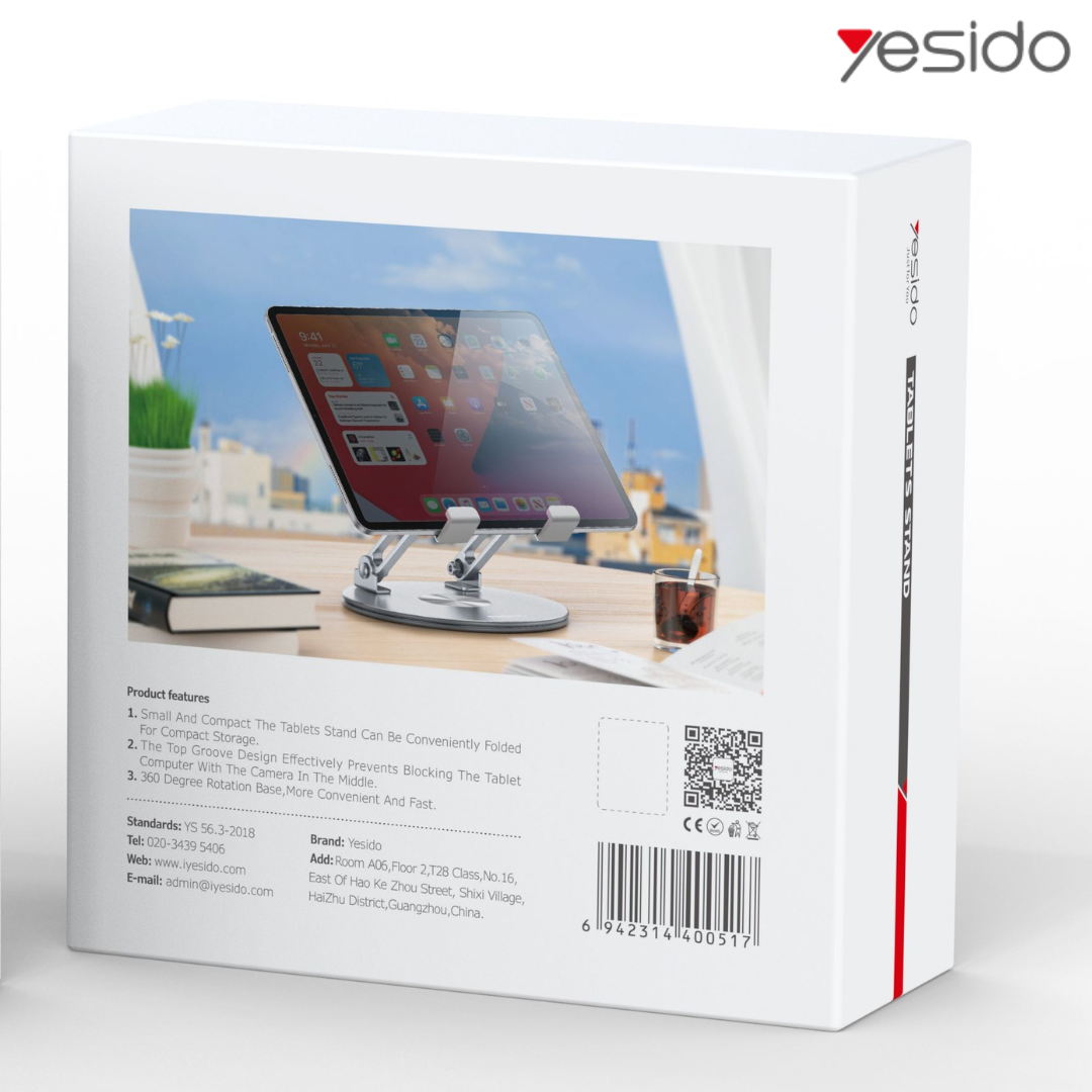 360° Rotation Aluminium Alloy Tablet Holder Stand - Yesido C293