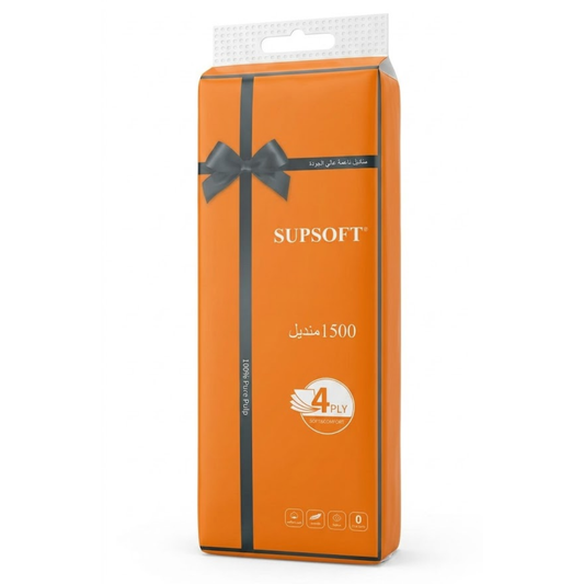 Supsoft 1200 Wipes 4x Ply Wall Hanging Tissue Bag 1 Pack
