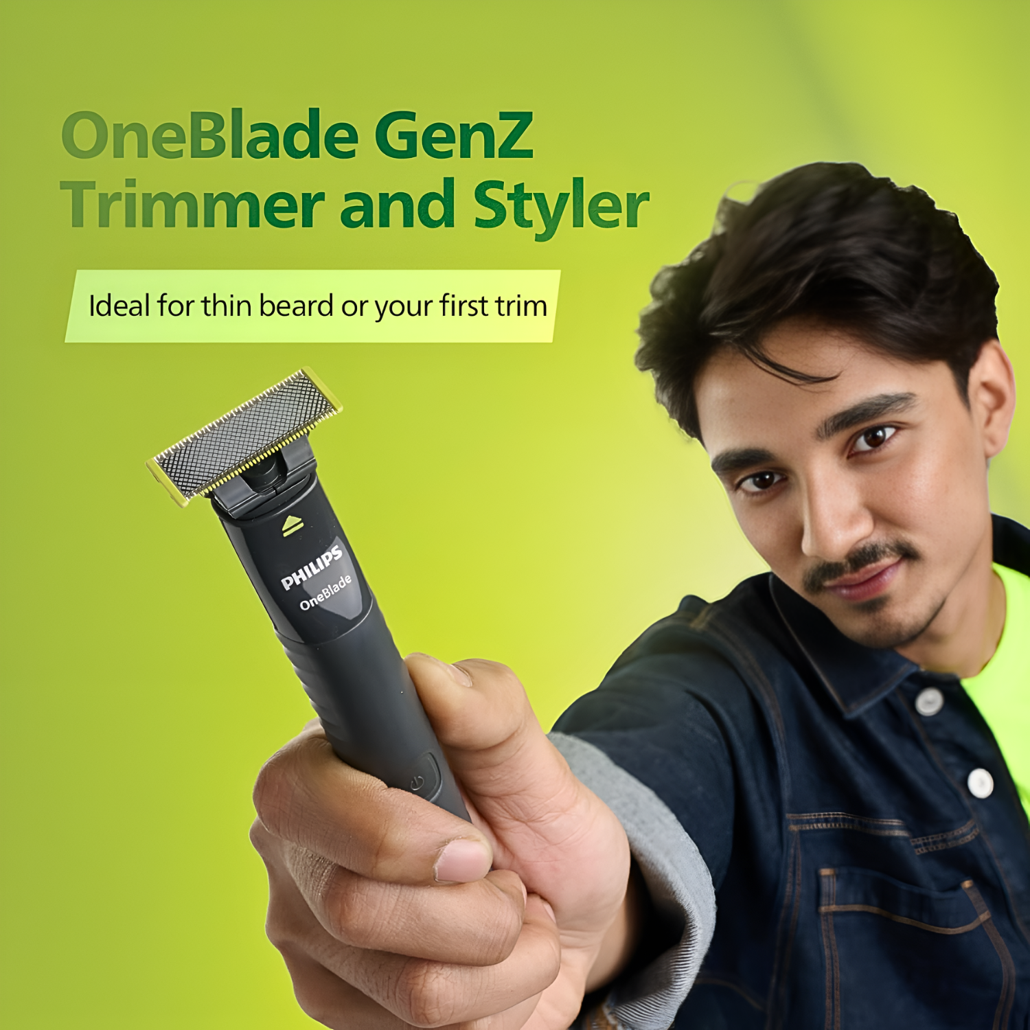 Philips OneBlade QP1424/10, Hybrid Beard Trimmer and Shaver