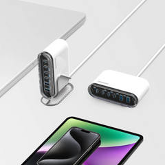 شاحن Momax 1-Charger Flow Plus PD 120W 6 منافذ GaN لسطح المكتب
