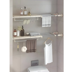 Expandable Telescopic Wardrobe Shelf Divider - Adjustable Suction Cup Wardrobe Compartment Partition