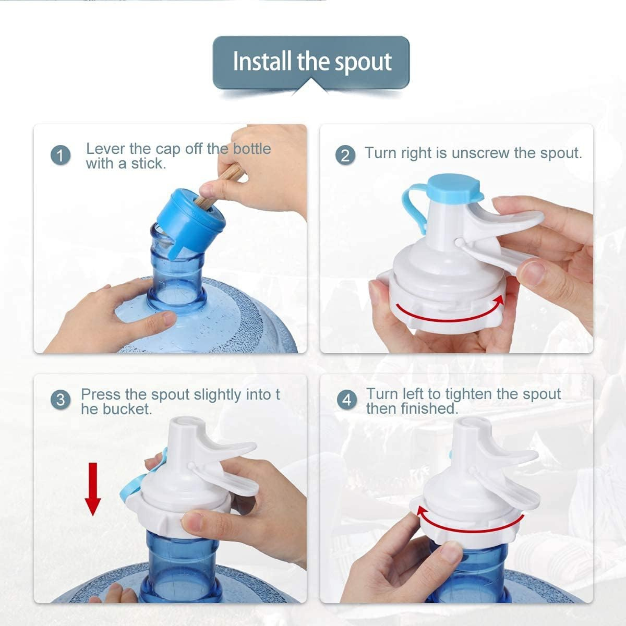 Water Dispenser Stand for Gallon Water Bottle with Locking Wheels