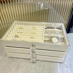 Jewelry Organizer Box, Multi-layer Jewelry Storage Holder with Drawers Jewelry Organizer Box, Multi-layer Jewelry Storage Holder with Drawers
