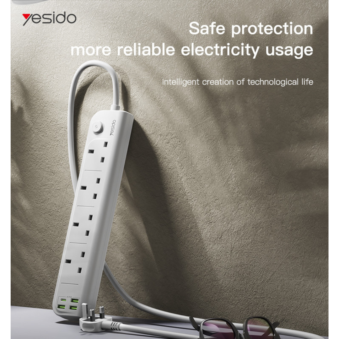 3250W Power Socket Extension with 15W Fast Charging Power Hub Yesido MC21