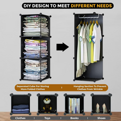 8 Cubes Portable Collapsible Wardrobe Cabinet 8 Cubes Portable Collapsible Wardrobe Cabinet