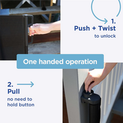 Retractable Wide Pet & Baby Gate for Stairs and Doors