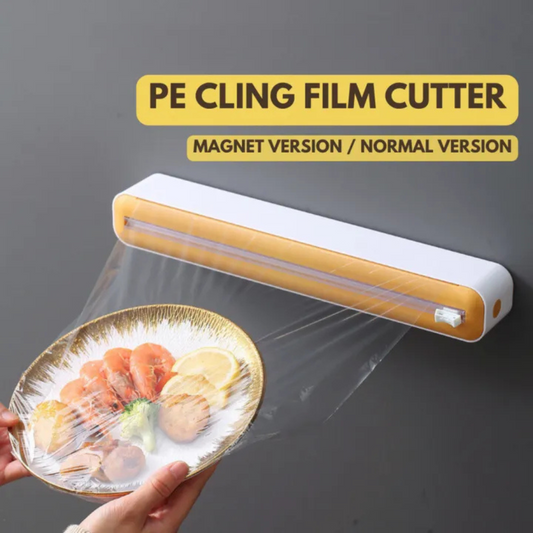 Magnetic Plastic Wrap Dispenser with Film Cutter