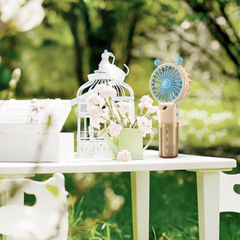Mini Rechargeable 4 Speed Handheld Fan with Water Mist Spray