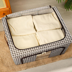 66L Wardrobe Clothes Storage Organizer Box with Steel Frame