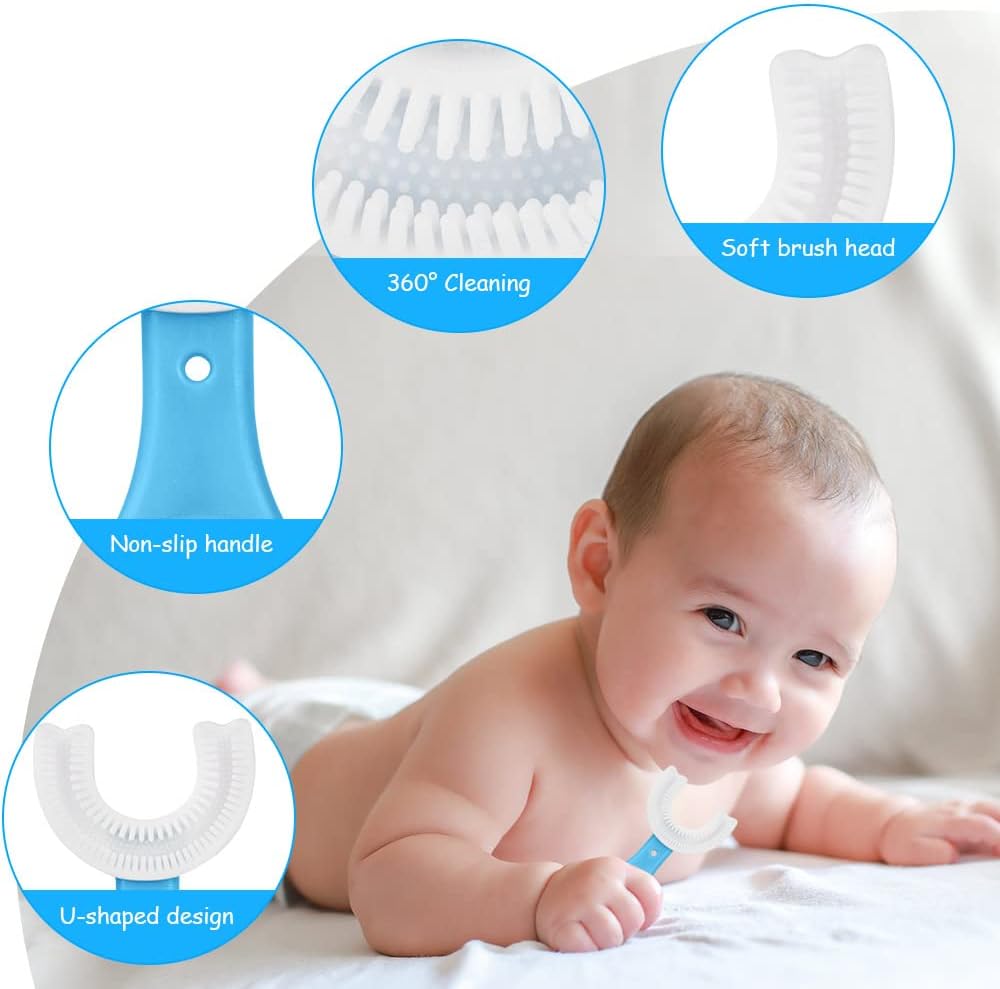 360° Rotating U-Shaped Toothbrush for Kids