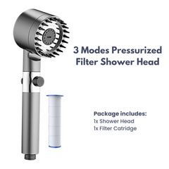 3 Modes Pressurized Filter Shower Head
