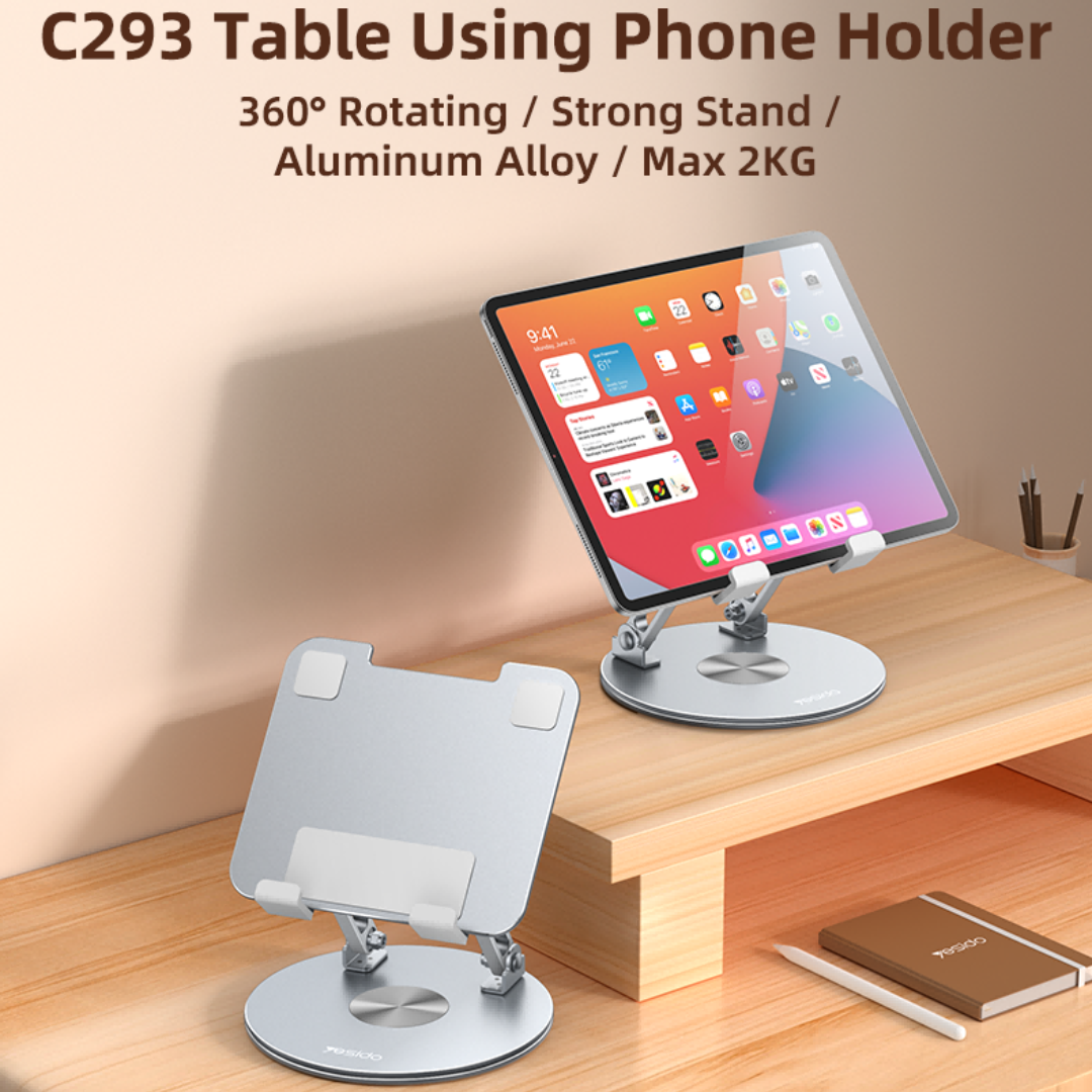 360° Rotation Aluminium Alloy Tablet Holder Stand - Yesido C293