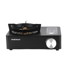 Portable Triple Burner Butane Gas Camping Stove with Adjustable Flame Knob & Travel Case Portable Triple Burner Butane Gas Camping Stove with Adjustable Flame Knob & Travel Case