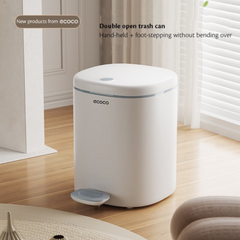 Ecoco 11 Liter Garbage Trash Bin with Foot Pedal Ecoco 11 Liter Garbage Trash Bin with Foot Pedal