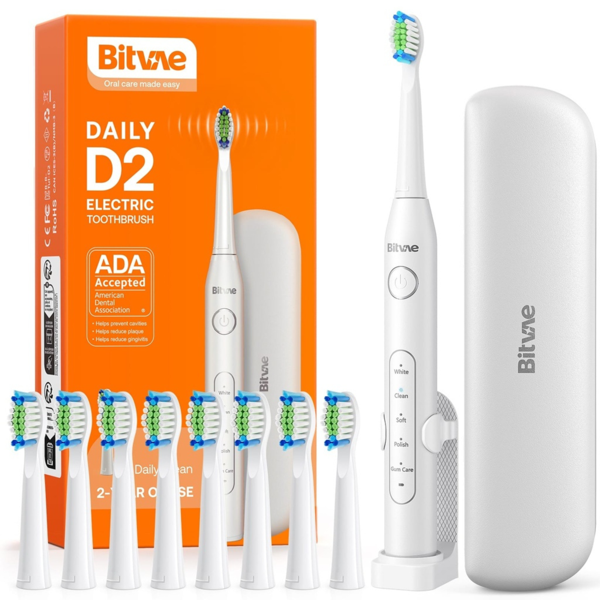 Bitvae D2 Electric Toothbrush White