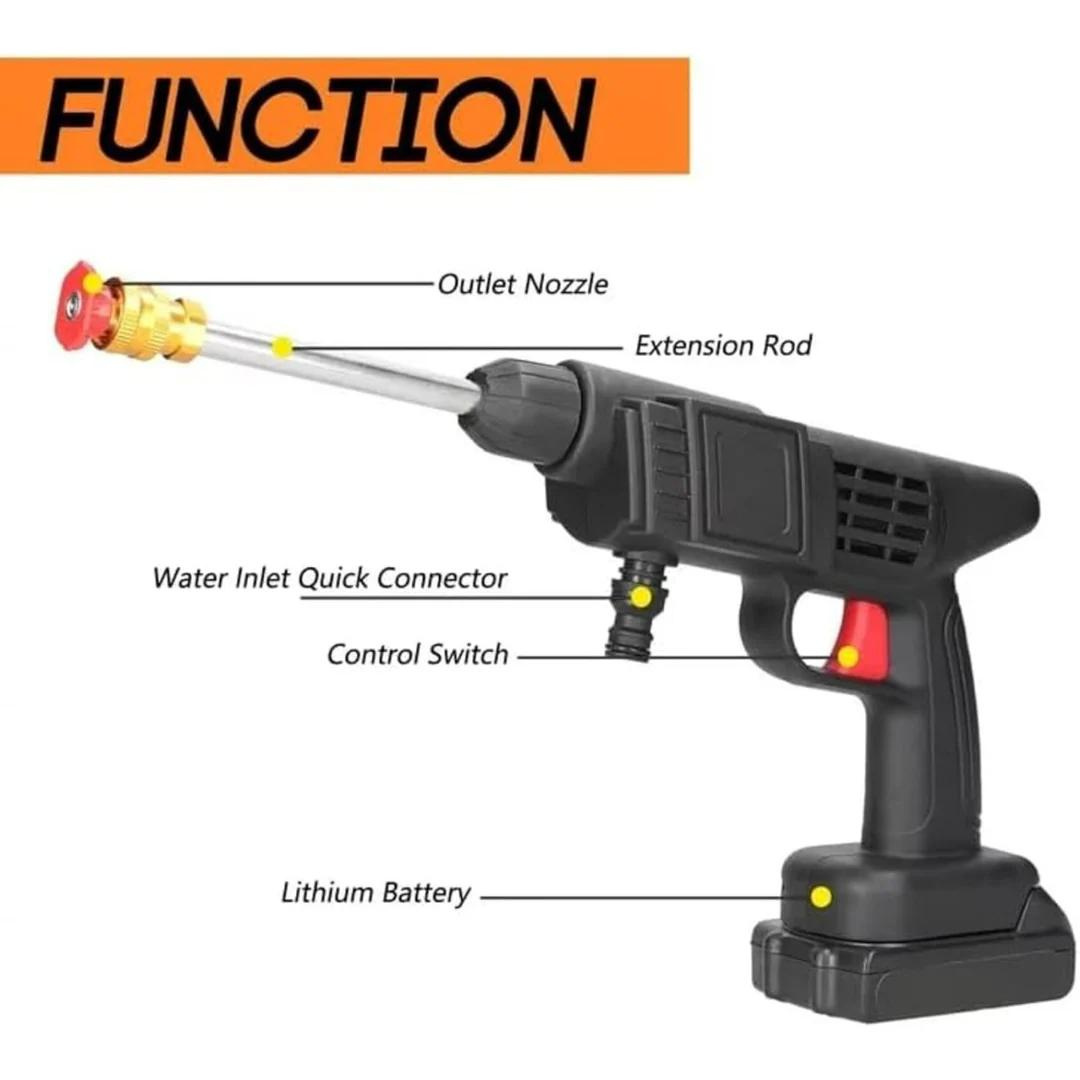 48Vf Cordless High Pressure Car Washing Gun, Type C USB Rechargeable, with Detergent Tank